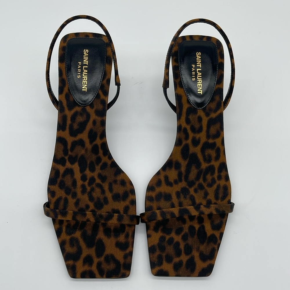 Saint Laurent Leopard Print Sandals